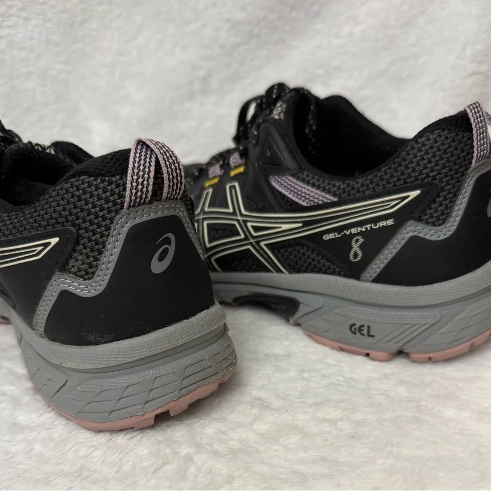 Asics Gel Venture 7 Women's Trail Running Sneaker Black/Purple Size 7 US